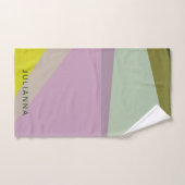 Aangepaste naam Paars Groen Stijlvol Geometrisch Bad Handdoek (Handdoek)
