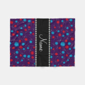Aangepaste naam paars haakpatroon fleece deken (Voorkant (Horizontaal))