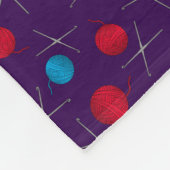 Aangepaste naam paars haakpatroon fleece deken (Hoek)