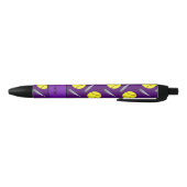 Aangepaste naam paars softballpatroon zwarte inkt pen (Bodem)