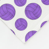 Aangepaste naam paars volleybalpatroon fleece deken (Hoek)