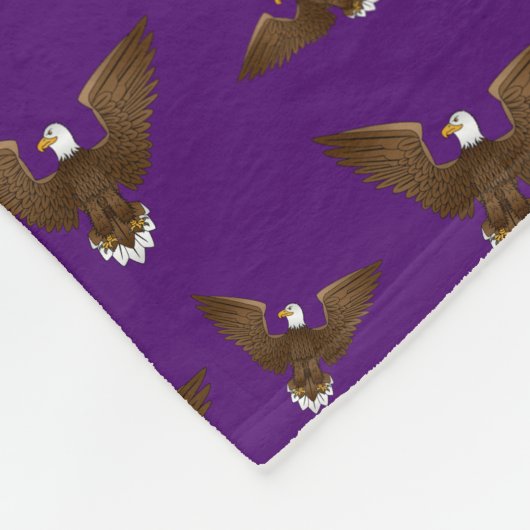 Aangepaste naam paarse adelaars fleece deken (Hoek)