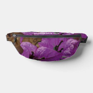 Aangepaste naam  PAARSE BLOEMEN Fanny Pack Heuptasje