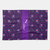 Aangepaste naam paarse boogkunst theedoek (Horizontaal)