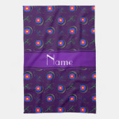 Aangepaste naam paarse boogkunst theedoek (Verticaal)