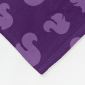 Aangepaste naam paarse eekhoorn patroon fleece deken (Hoek)