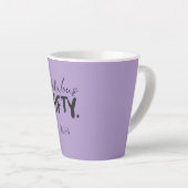 Aangepaste Naam - Paarse Fabulous Fifty Latte Mok (Rechterhoek)