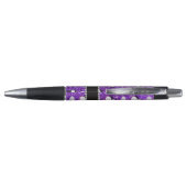Aangepaste naam paarse glitter pinguïns igloos pen (Achterkant)