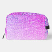 Aangepaste naam Paarse glitter textuurpatroon Toilettasje (Achterkant)