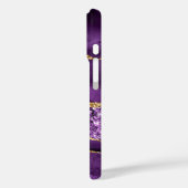 Aangepaste Naam Paarse Gouden Glitter Marmeren iPh Case-Mate iPhone Case (Achterkant / Links)