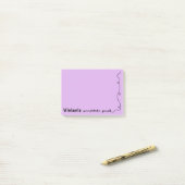 Aangepaste naam Paarse krabbel Post-it® Notes (Op bureau)