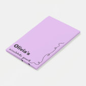 Aangepaste naam Paarse krabbel Post-it® Notes (Schuin)