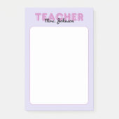 Aangepaste naam Paarse leraar Post-it® Notes (Voorkant)