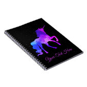 Aangepaste naam Paarse melkweg Unicorn Dark Stars/ Notitieboek (Rechterzijde)