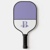 Aangepaste naam Paarse Monogram Pickleball Paddle (Voorkant)