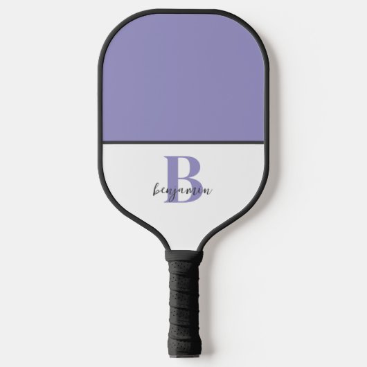 Aangepaste naam Paarse Monogram Pickleball Paddle (Voorkant)