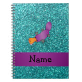 Aangepaste naam paarse platypus notitieboek (Voorkant)