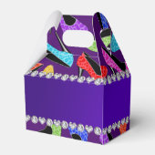 Aangepaste naam paarse regenboogluipsplaten met ho bedankdoosjes (Achterkant)