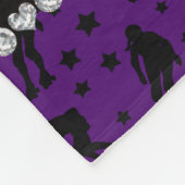 Aangepaste naam paarse roller derby sterren fleece deken (Hoek)