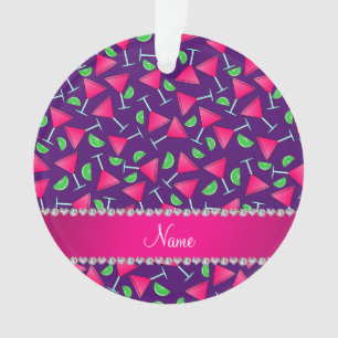 Aangepaste naam paarse roze kosmos lima ornament