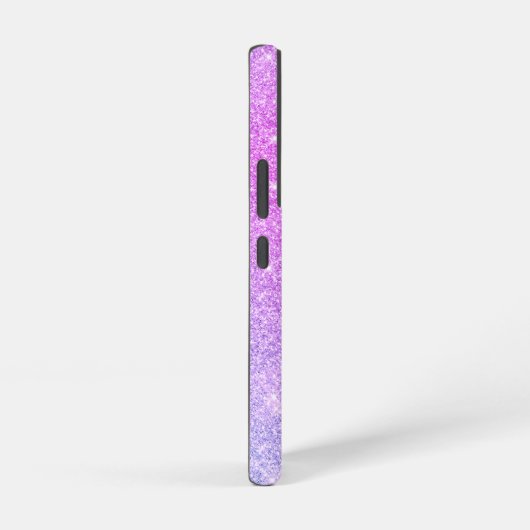 Aangepaste Naam Paarse Roze Neon Glitter Samsung Galaxy Hoesje (Rechterkant)