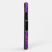 Aangepaste naam paarse roze strepen glitter Case-Mate iPhone case (Achterkant/rechts)