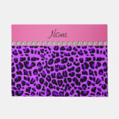 Aangepaste naam paarse roze strook deurmat (Voorkant)