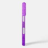 Aangepaste naam Paarse & Silver Glitter Case-Mate iPhone Case (Achterkant / Rechts)