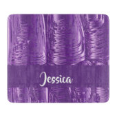 Aangepaste naam paarse smeltsteen op snijplank (Voorkant)