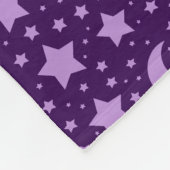 Aangepaste naam paarse sterren en manen fleece deken (Hoek)