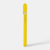 Aangepaste naam paarse tekst geel iPhone 15 case (Linkerkant)
