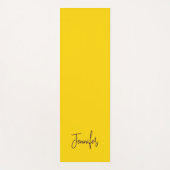 Aangepaste naam paarse tekst geel yogamat (Voorkant)