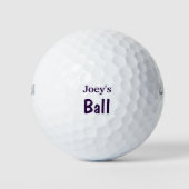 Aangepaste naam paarse tekst golfballen (Voorkant)