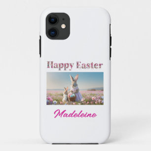 Aangepaste Naam Paashaas Veld van Paaseieren Case-Mate iPhone Case