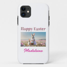 Aangepaste Naam Paashaas Veld van Paaseieren Case-Mate iPhone Case