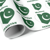 Aangepaste naam Pakistan Cadeaupapier (Rol Hoek)