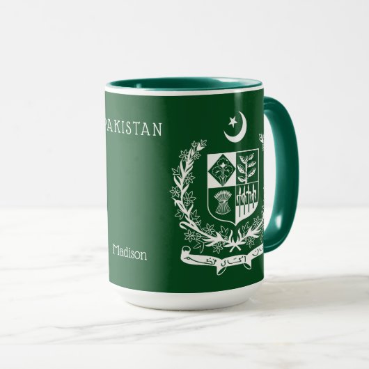 Aangepaste naam Pakistan Mok (Voorkant rechts)