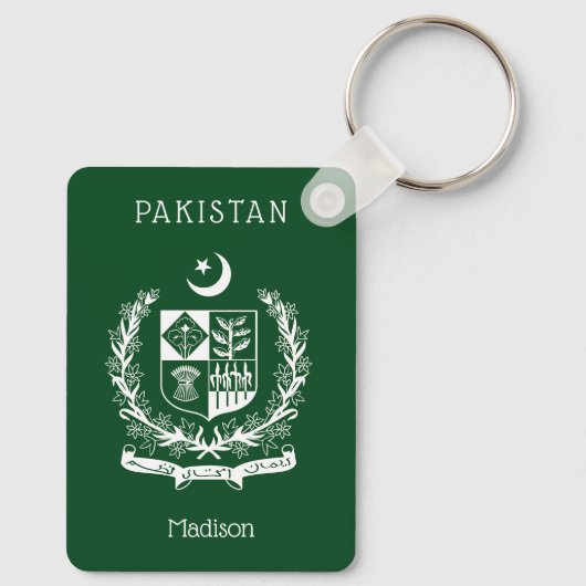Aangepaste naam Pakistan Sleutelhanger (Achterkant)