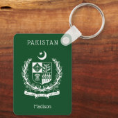 Aangepaste naam Pakistan Sleutelhanger (Achterkant)