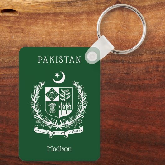 Aangepaste naam Pakistan Sleutelhanger (Achterkant)