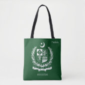 Aangepaste naam Pakistan Tote Bag (Voorkant)