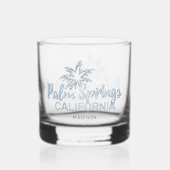 Aangepaste naam Palm Springs California Whisky Glas (Voorkant)