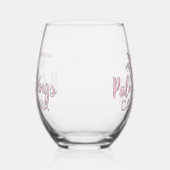 Aangepaste naam Palm Springs California Wijnglas Zonder Voet (Links)