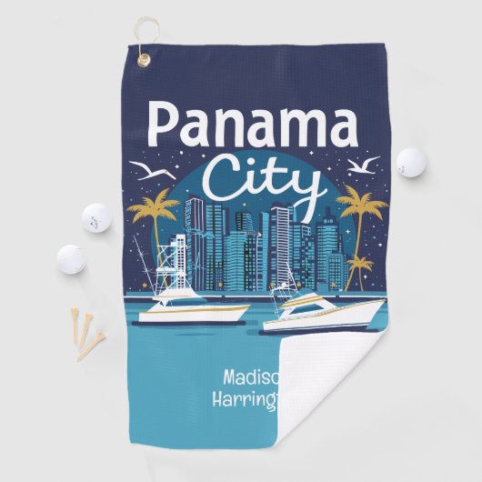 Aangepaste naam Panama City Golfhanddoek (Insitu)