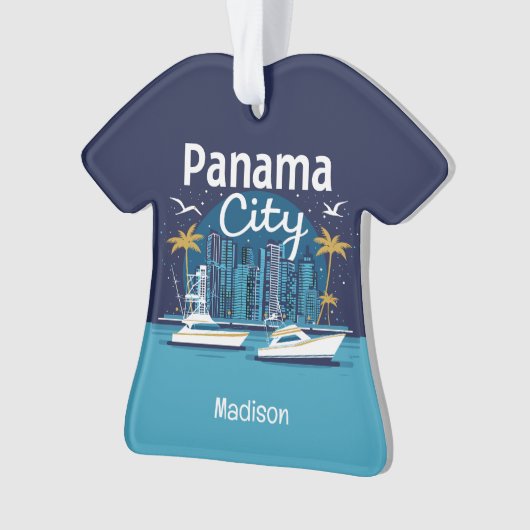 Aangepaste naam Panama City Ornament (voorkant)