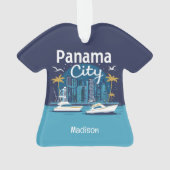 Aangepaste naam Panama City Ornament (achterkant)