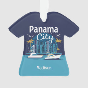 Aangepaste naam Panama City Ornament