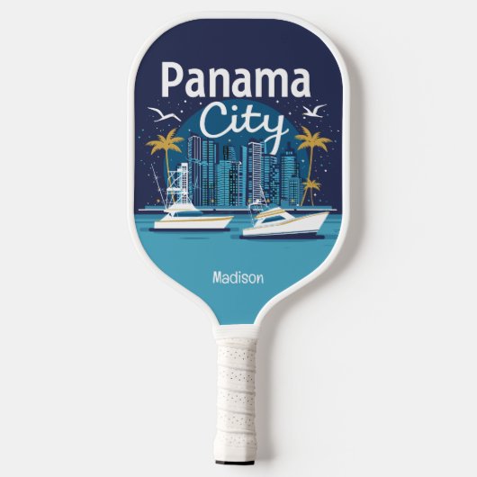 Aangepaste naam Panama City Pickleball Paddle (Achterkant)