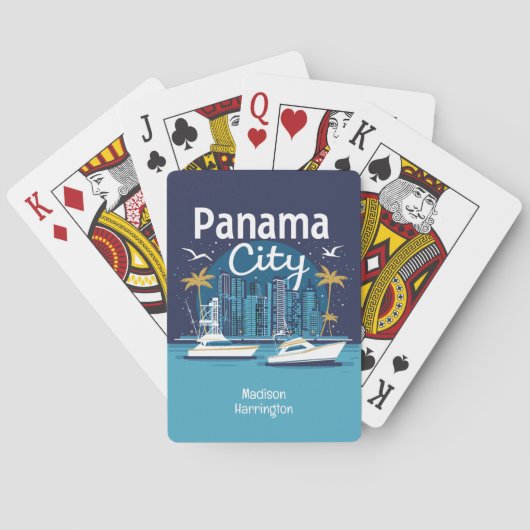 Aangepaste naam Panama City Pokerkaarten (Achterkant)