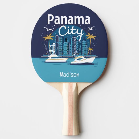 Aangepaste naam Panama City Tafeltennisbatje (Voorkant)
